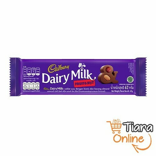 CADBURY - DAIRY MILK FRUIT & NUT : 62 GR 