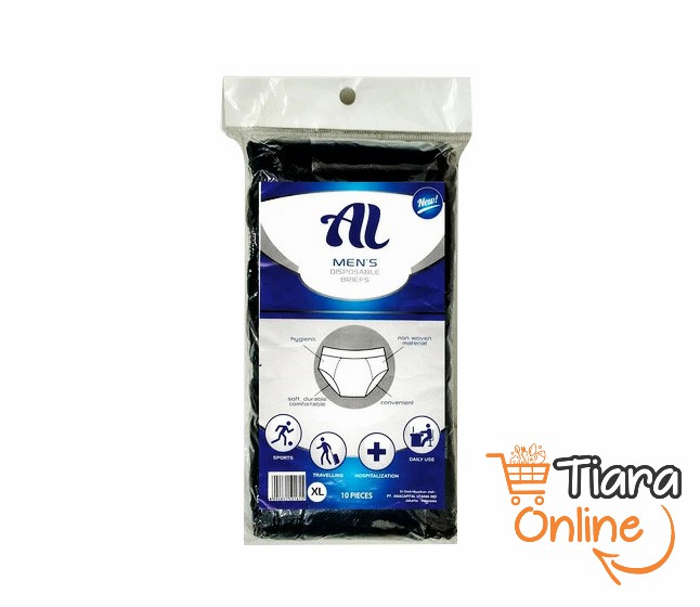 AL MENS DISP UNDERWEAR BLACK : XL 10'S 