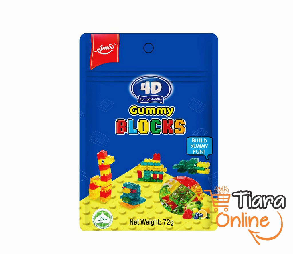 AMOS - 4D GUMMY BLOCKS : 72 GR