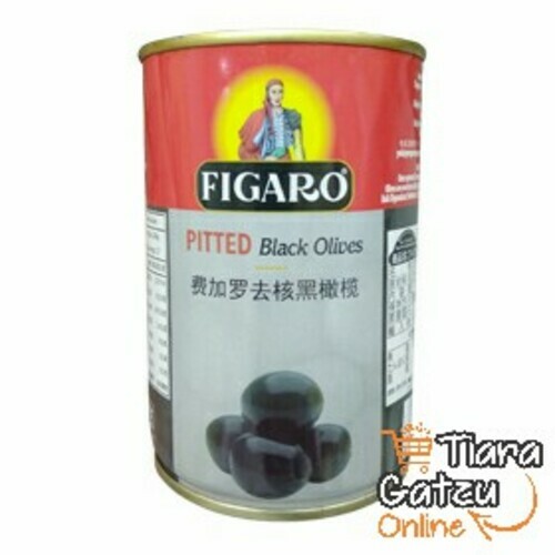 FIGARO - PITTED BLACK OLIVES : 400 GR